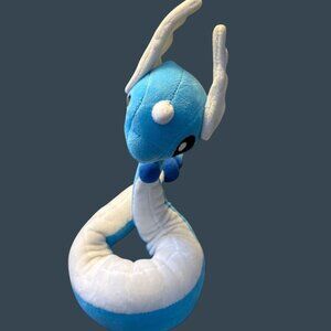 Pokémon Dragonair Plush Toy Soft Blue & White Collectible 12" Long For Kids Or F